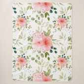 Waterverf bloemen 23 sherpa deken (Voorkant)
