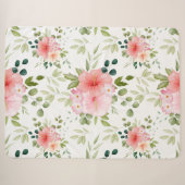 Waterverf bloemen 23 sherpa deken (Voorkant (horizontaal))
