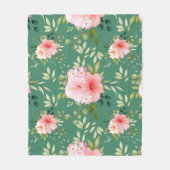 Waterverf bloemen 24 fleece deken (Voorkant)