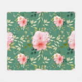 Waterverf bloemen 24 fleece deken (Voorkant (Horizontaal))