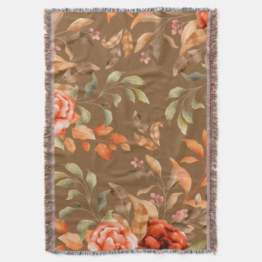 Waterverf bloemen 2 deken (Voorkant Verticaal)