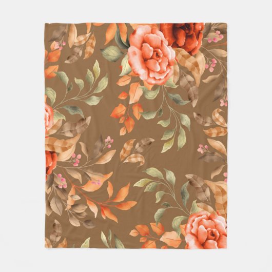 Waterverf bloemen 2 fleece deken (Voorkant)