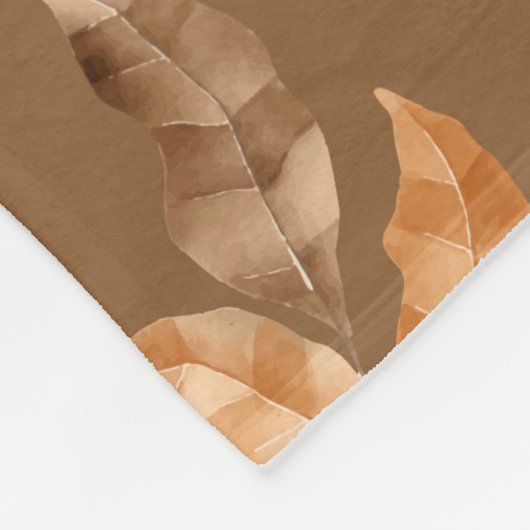 Waterverf bloemen 2 fleece deken (Hoek)