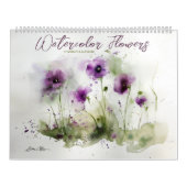 Waterverf bloemen 2 kalender (Hoes)