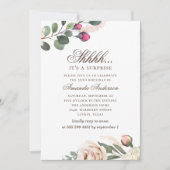 Waterverf Bloemen 30ste Verjaardag surprise party Kaart (Voorkant)