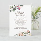 Waterverf Bloemen 30ste Verjaardag surprise party Kaart (Staand voorkant)