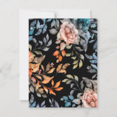 Waterverf bloemen 4 notitiekaartje (Achterkant)