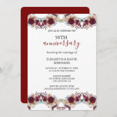 waterverf bloemen 50ste trouwdag  kaart (Voorkant / Achterkant)