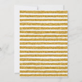 Waterverf Bloemen 50ste Verjaardag Glitter Party Kaart (Achterkant)