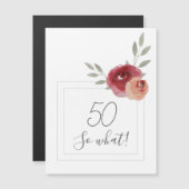 Waterverf Bloemen 50ste Verjaardagmagneet (Voorkant / Achterkant)