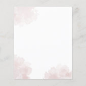 Waterverf Bloemen 60ste Verjaardagsfeestuitnodigin (Achterkant)