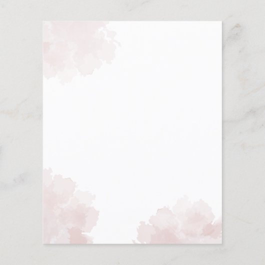 Waterverf Bloemen 60ste Verjaardagsfeestuitnodigin (Achterkant)