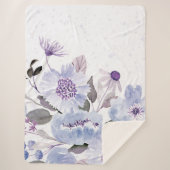 Waterverf bloemen 6 sherpa deken (Voorkant)