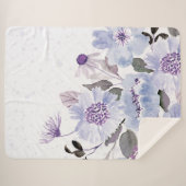 Waterverf bloemen 6 sherpa deken (Voorkant (horizontaal))