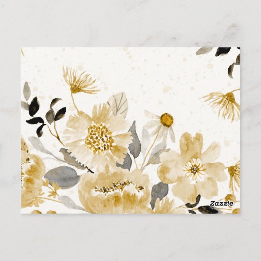 Waterverf bloemen 7 briefkaart (Achterkant)