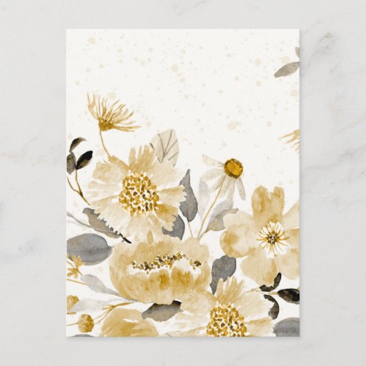 Waterverf bloemen 7 briefkaart (Voorkant)