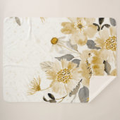 Waterverf bloemen 7 sherpa deken (Voorkant (horizontaal))