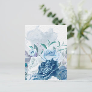 Waterverf bloemen 8 briefkaart