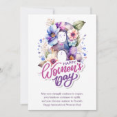 Waterverf Bloemen 8 maart Internationale Vrouwenda Feestdagenkaart (Voorkant)