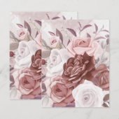 Waterverf bloemen 9 notitiekaartje (Voorkant / Achterkant)