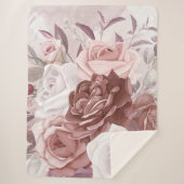 Waterverf bloemen 9 sherpa deken (Voorkant)