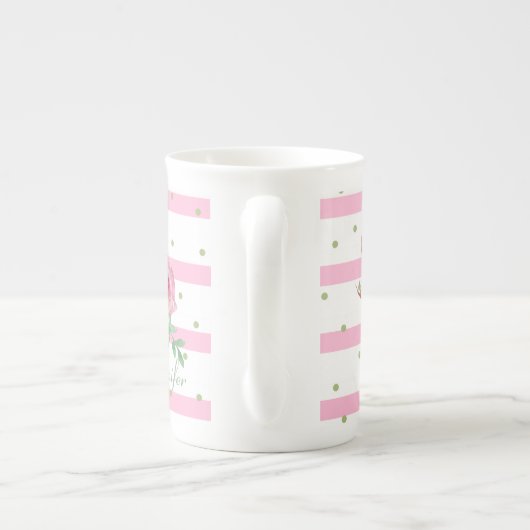  Waterverf Bloemen Aangepaste China Mok (Achterkant)