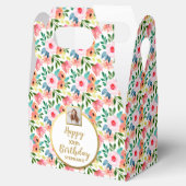 Waterverf bloemen, aangepaste foto, Happy Birthday Bedankdoosjes (Geopend)