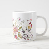 Waterverf bloemen Aangepaste jumboMok Grote Koffiekop (Rechts)