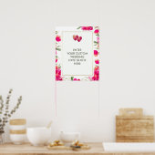 Waterverf bloemen Aangepaste liefdesquote afdrukke Poster (Keuken)