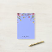 Waterverf bloemen - Aangepaste naam Post-it notiti Post-it® Notes (Op bureau)