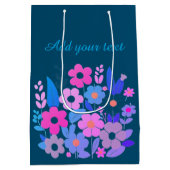 Waterverf bloemen Aangepaste tekst Medium Cadeauzakje (Achterkant)