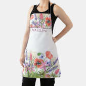 Waterverf Bloemen - Aangepaste Verjaardag oma Gift Schort (Insitu)