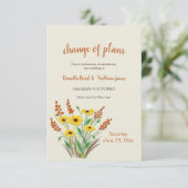 Waterverf Bloemen Aankondiging van plannen wijzige (Staand voorkant)