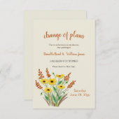 Waterverf Bloemen Aankondiging van plannen wijzige (Voorkant / Achterkant)