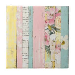  Waterverf Bloemen Abstract Patroon (19) Tegeltje