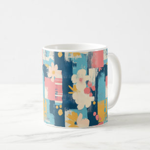  Waterverf Bloemen Abstract Patroon (5) Koffiemok