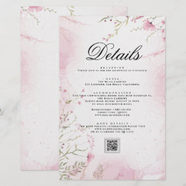 WATERVERF BLOEMEN ABSTRACTE BRUILOFT DETAILS