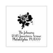Waterverf Bloemen Adres Bruiloft Bruidsfeest Rubberstempel (Afrduk)