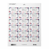 Waterverf Bloemen Adresetiketten Stickers Bruiloft (Full Sheet)