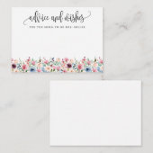 Waterverf Bloemen, advies en wenst Kaart (Voorkant / Achterkant)