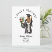 Waterverf Bloemen Afrikaans Meisje Gefeliciteerd (Staand voorkant)