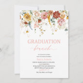 Waterverf bloemen Afstuderen brunch Baby shower I Kaart (Voorkant)