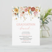 Waterverf bloemen Afstuderen brunch Baby shower Kaart (Staand voorkant)