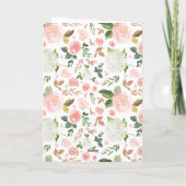 Waterverf bloemen - Afstuderen Feestdagen Kaart (Achterkant)