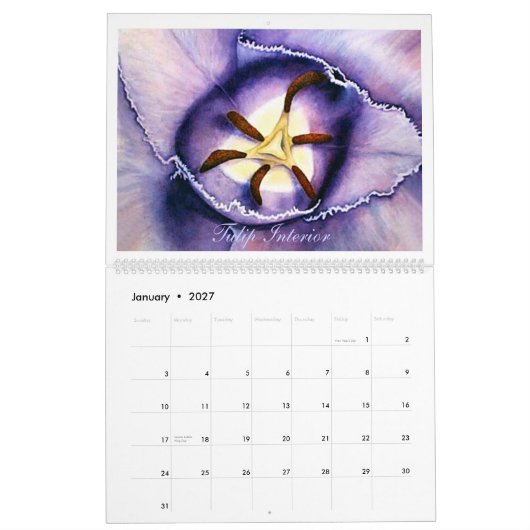 waterverf bloemen agenda 2011 kalender (Jan 2027)