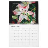 Waterverf bloemen agenda kalender (Feb 2026)