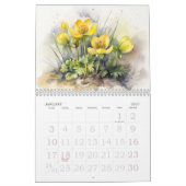 Waterverf bloemen agenda kalender (Jan 2027)