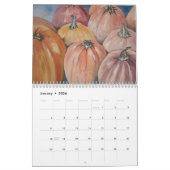 Waterverf bloemen agenda kalender (Jan 2026)