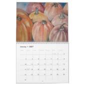 Waterverf bloemen agenda kalender (Jan 2027)