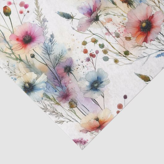 Waterverf Bloemen Alcoholinkt Bloemen Tissuepapier (Detail)